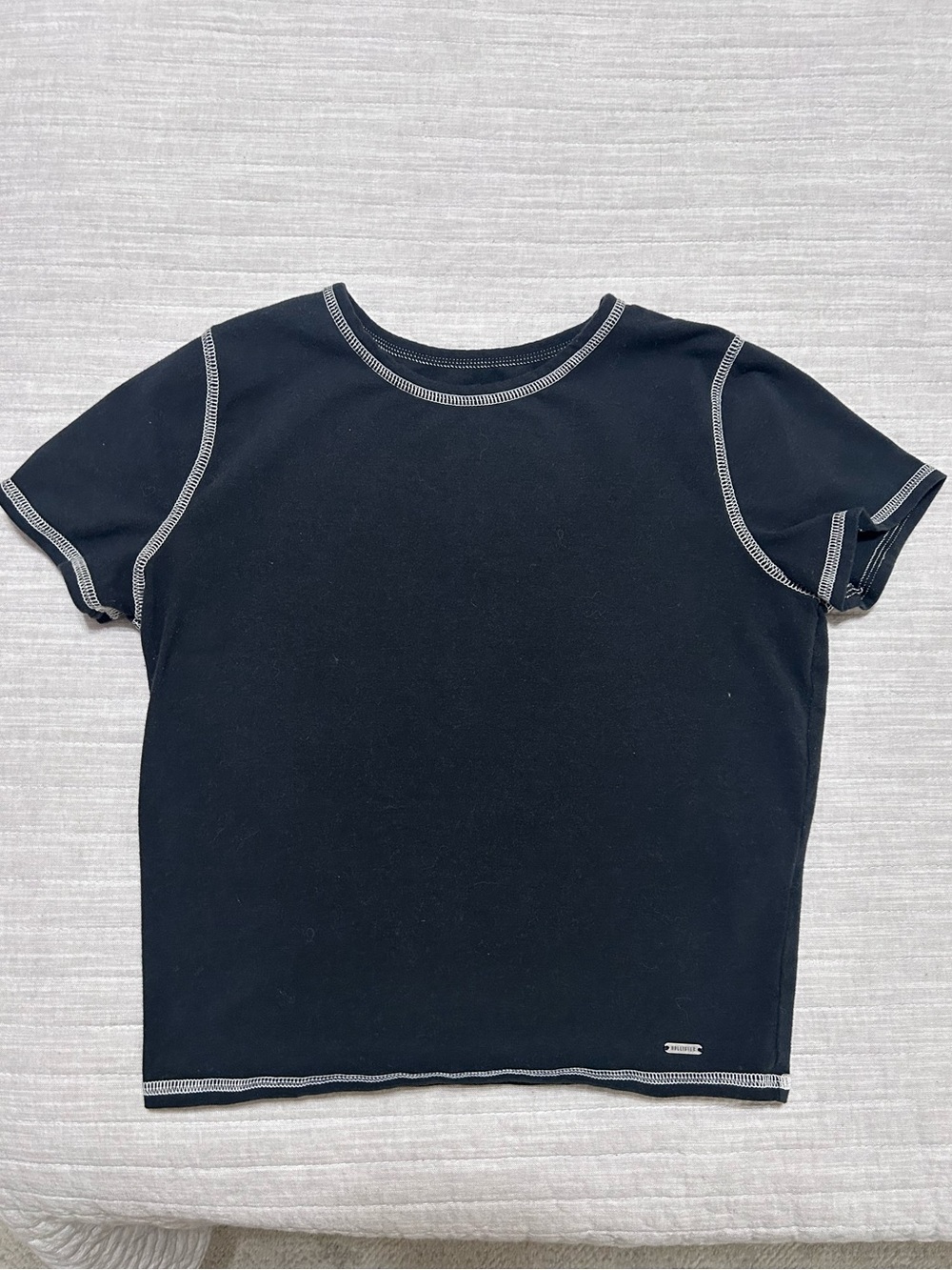White Stitch Baby Tee
